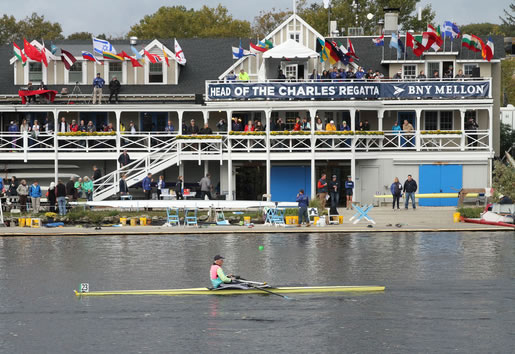 Richard rowing at 2018 Head of the Charles